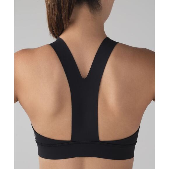 Lululemon Black Fast & Free Racerback Sports Bra (Nulux) Women's M - Picture 2 of 6